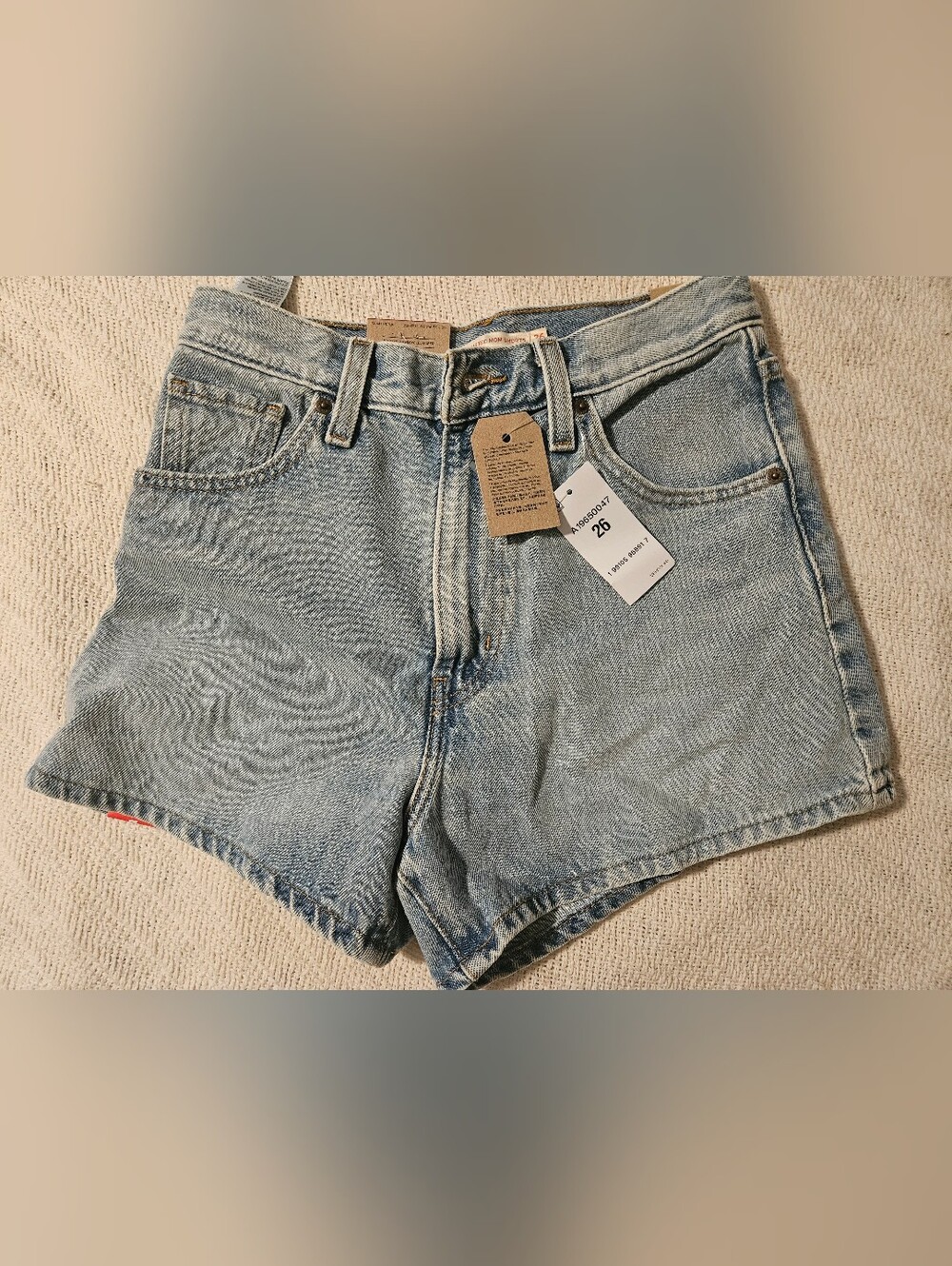 Levi's Light Wash High-Rise Denim Shorts
